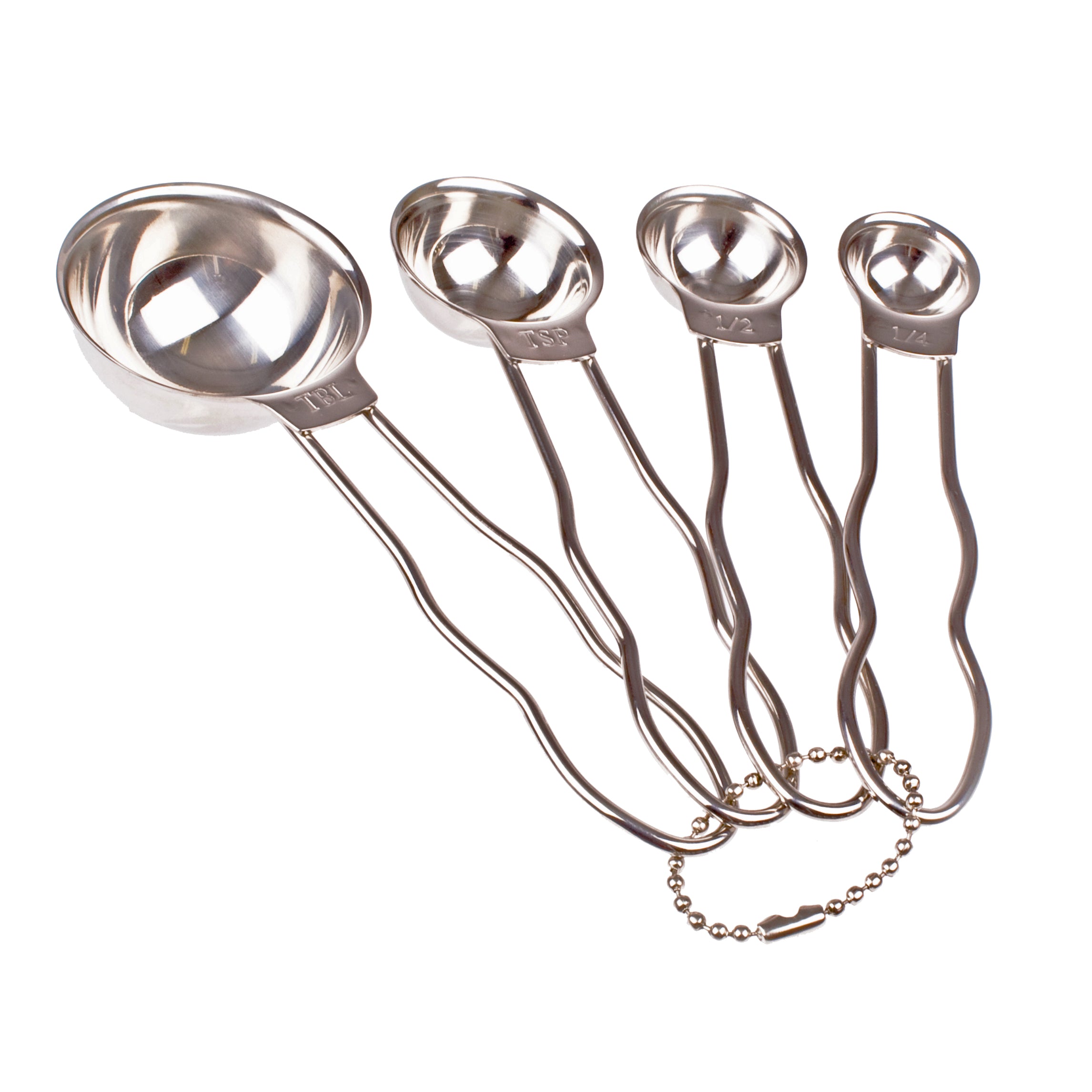 Appetito Stainless Steel Measuring Spoons with Wire Handles – Set of 4 (Australian Standards)
