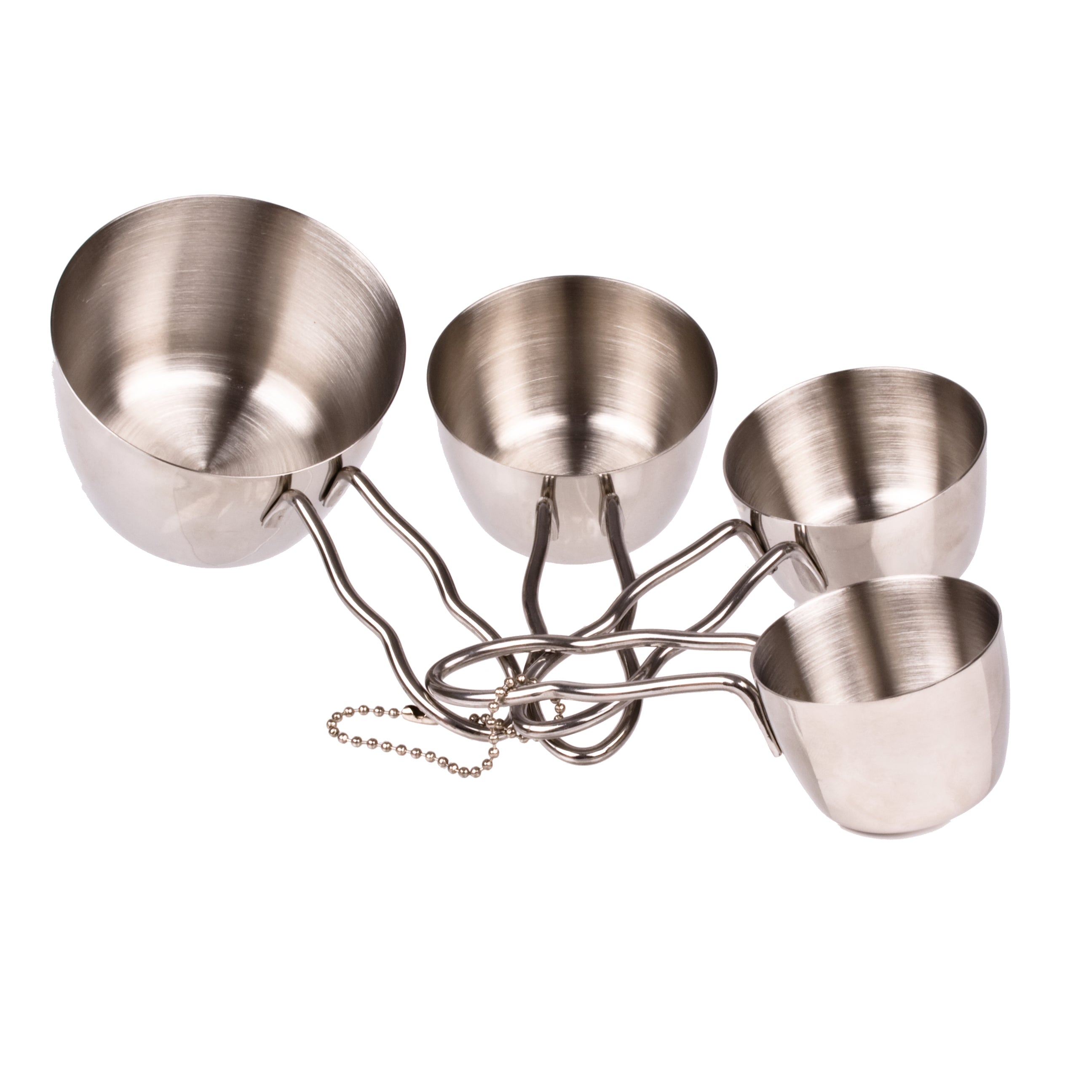 Appetito Stainless Steel Measuring Cups with Wire Handles – Set of 4