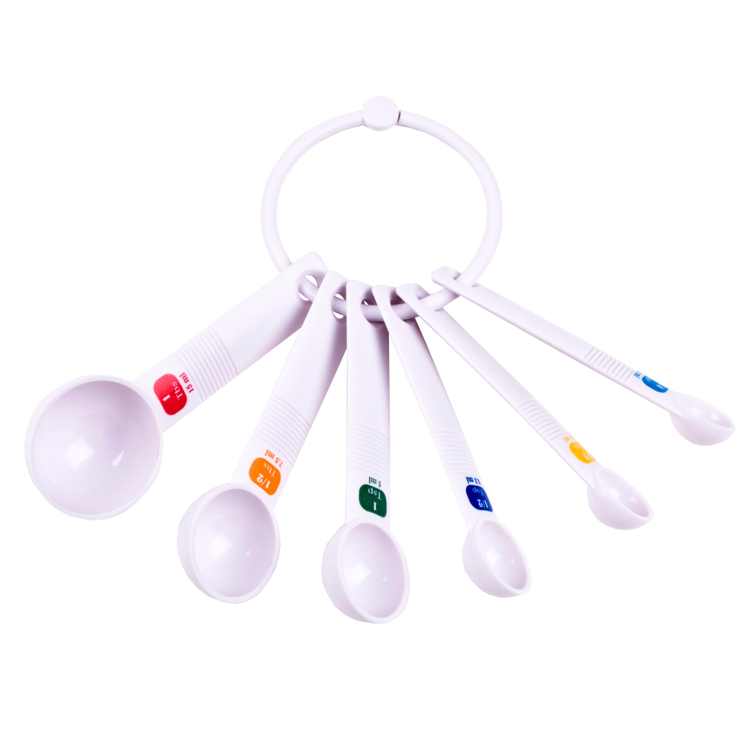Appetito Measuring Spoons Set – 6 Piece, White