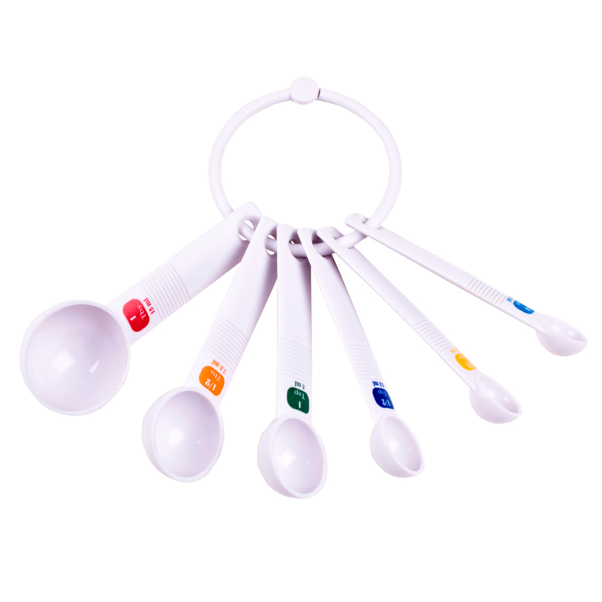Appetito Measuring Spoons Set – 6 Piece, White