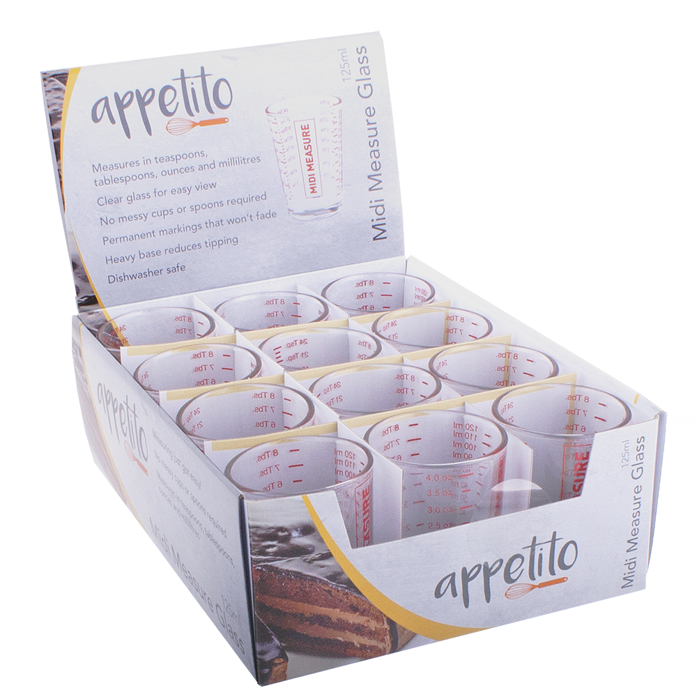 Appetito Midi Measure Glass 125ml