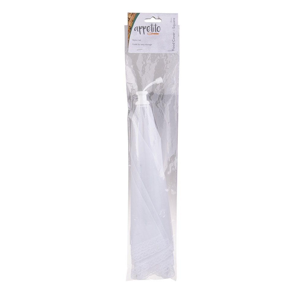 Appetito 30cm Square Nylon Net Food Cover  - White
