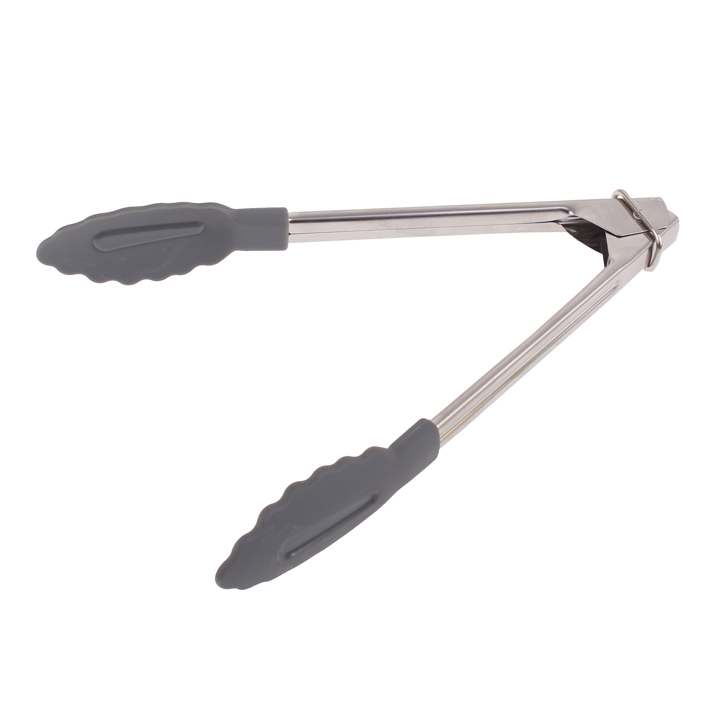Appetito Stainless Steel 18cm Mini Tongs with Nylon Head  - Charcoal