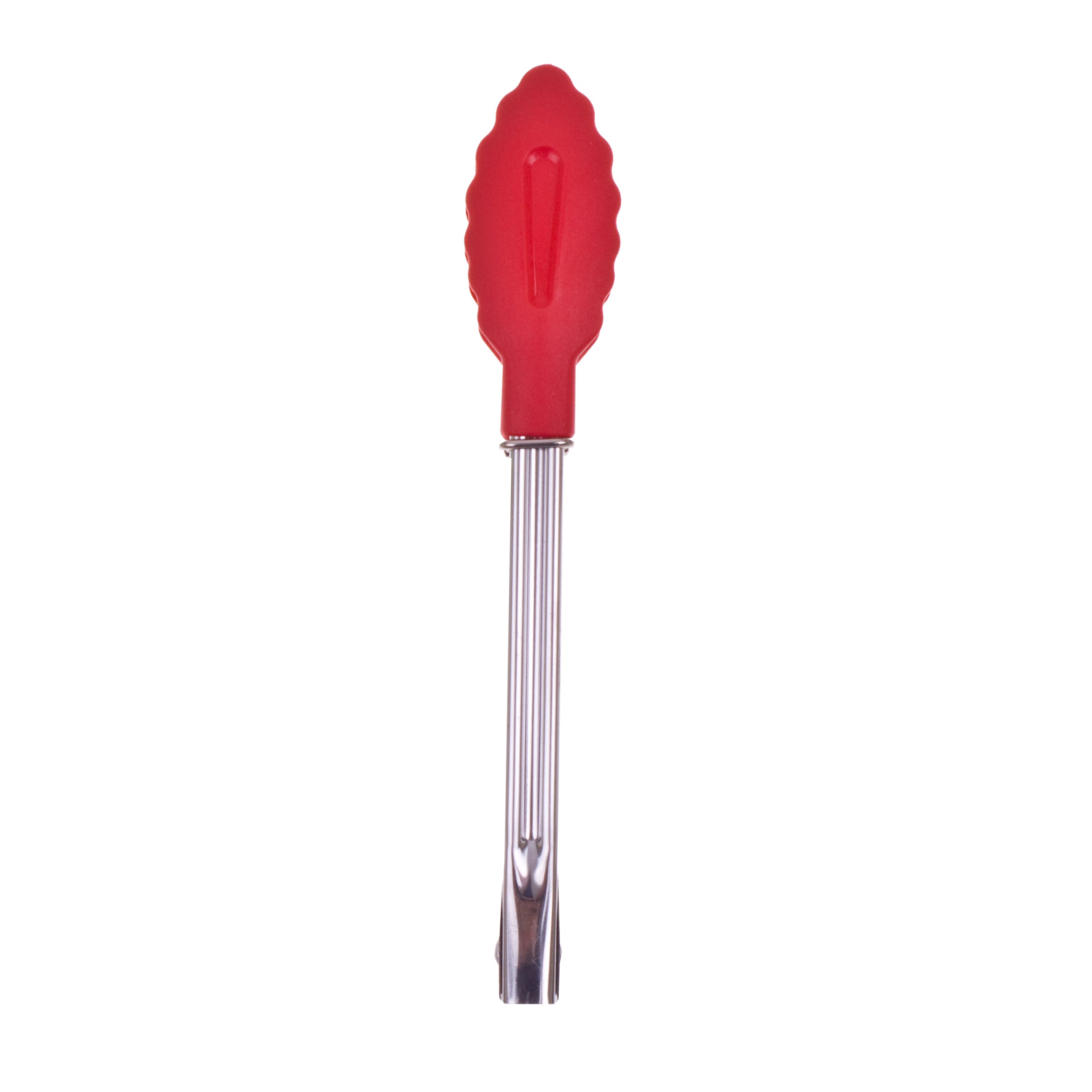 Appetito Stainless Steel 18cm Mini Tongs with Nylon Head  - Red