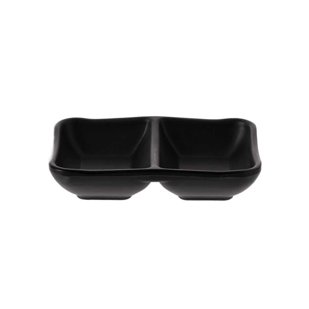 COUCOU Divided Dish 2 Comp 125x80mm - Matte Black