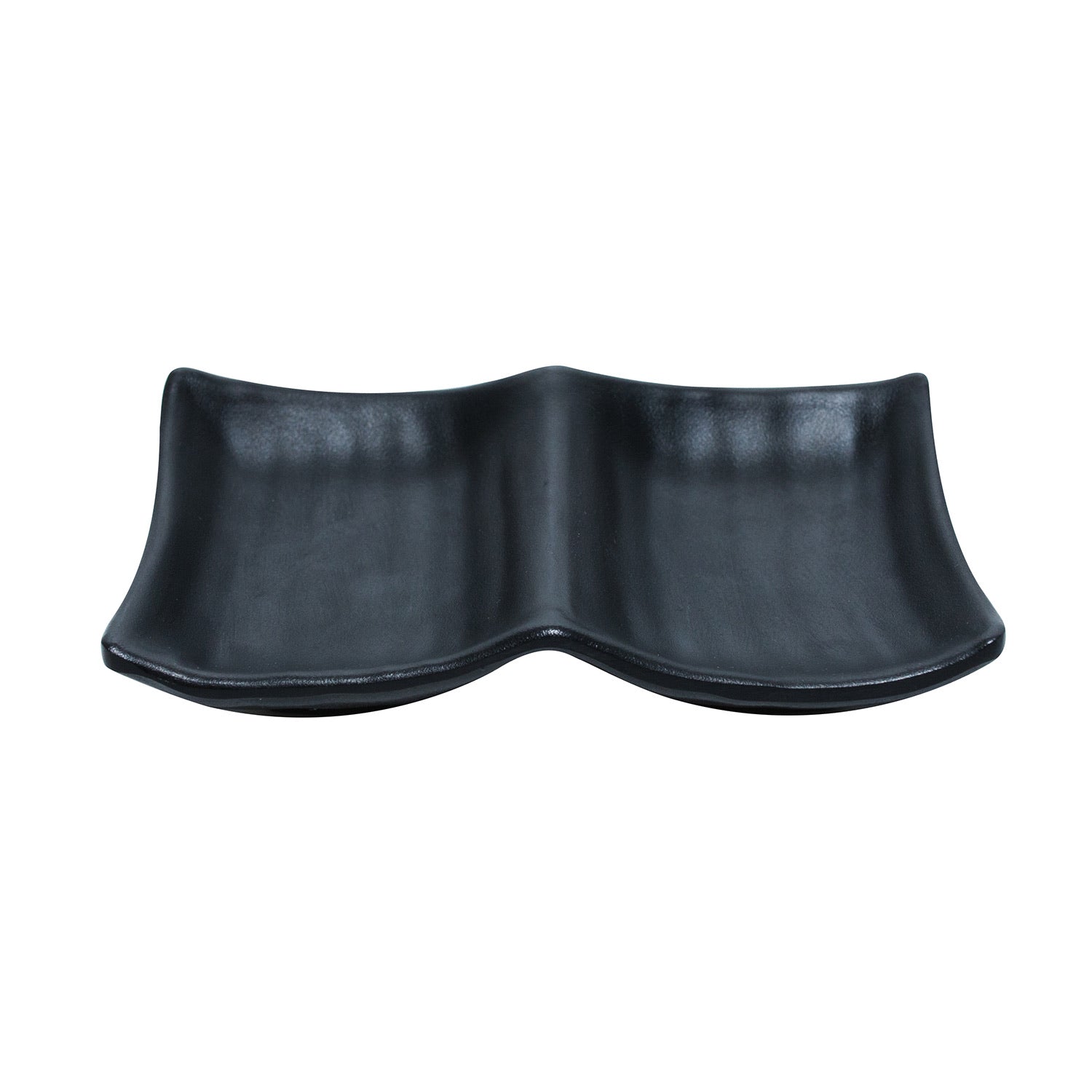COUCOU Divided Dish 2 Comp 137x85mm - Matte Black