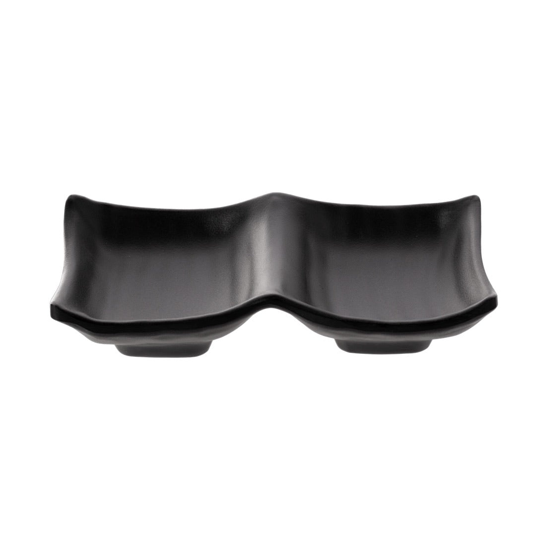 COUCOU Divided Dish 2 Comp 137x85mm - Matte Black