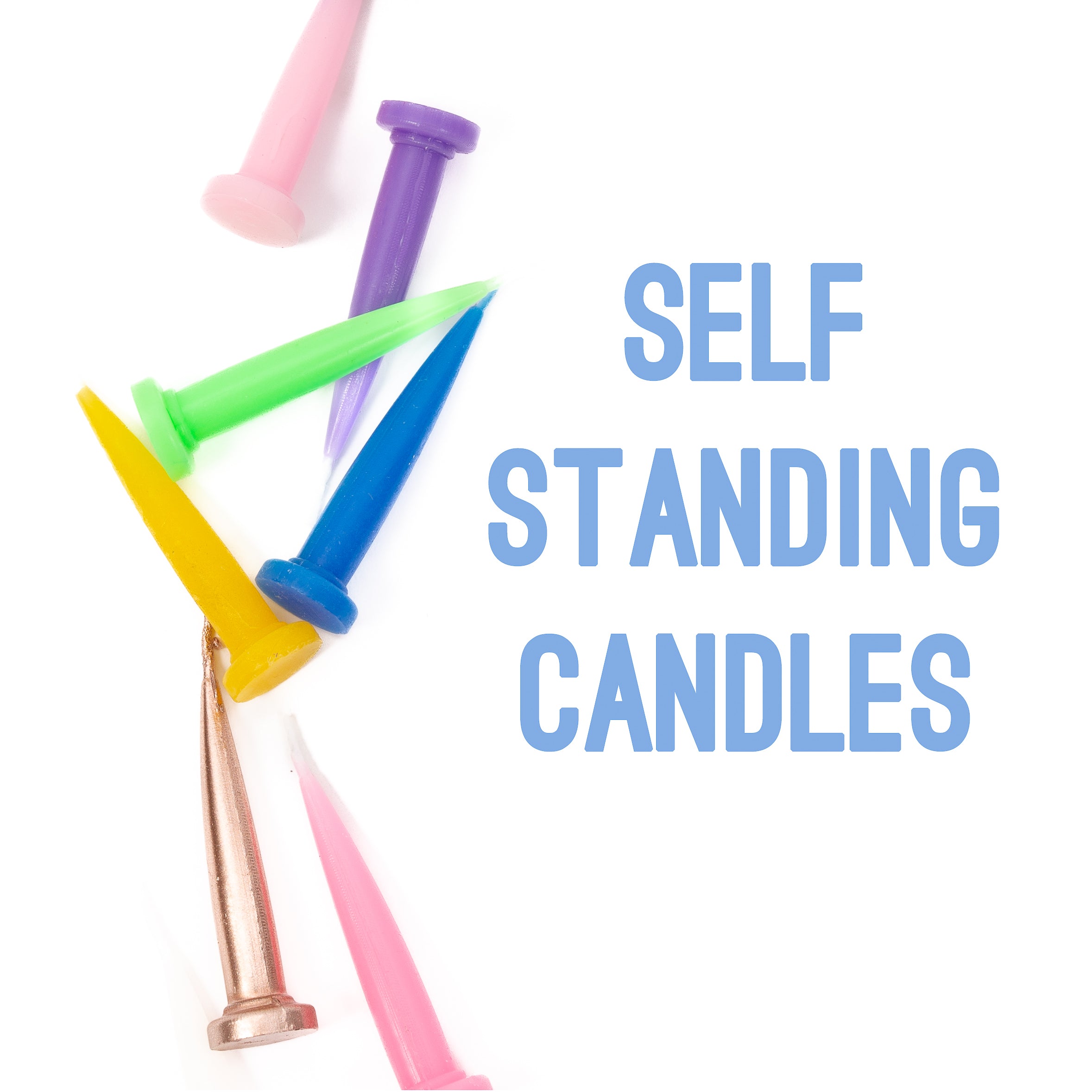 Cake & Candle Bullet Candles Gold 12 Pack