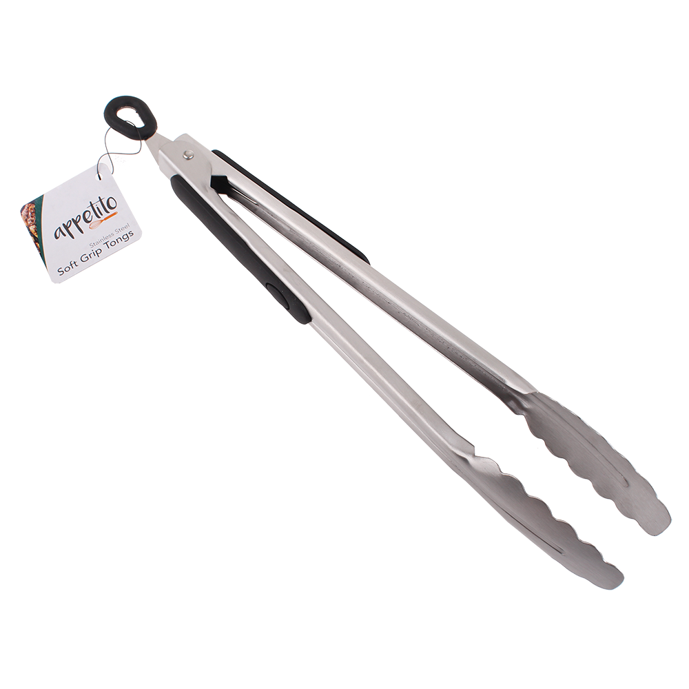 Appetito Heavy Duty Stainless Steel Tongs 30cm