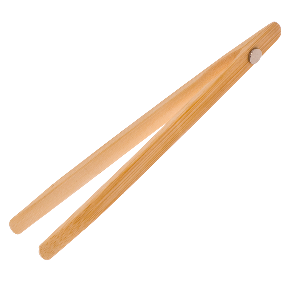 Appetito Bamboo Toast Tongs with Magnet 20cm