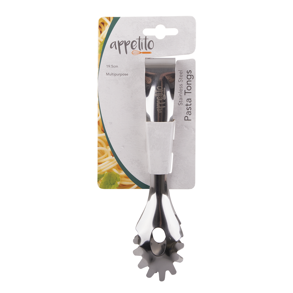 Appetito Stainless Steel Pasta Tongs