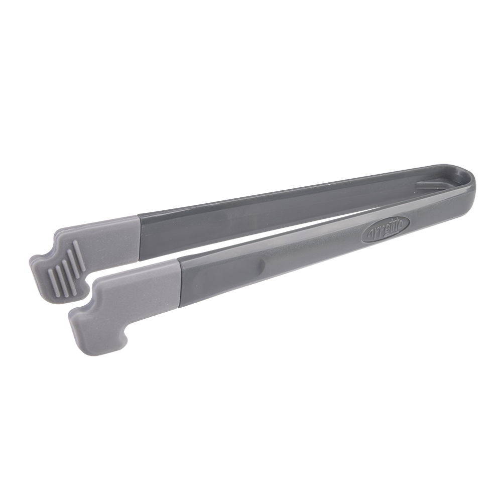 Appetito Toaster Tongs with Silicone Tips - Charcoal