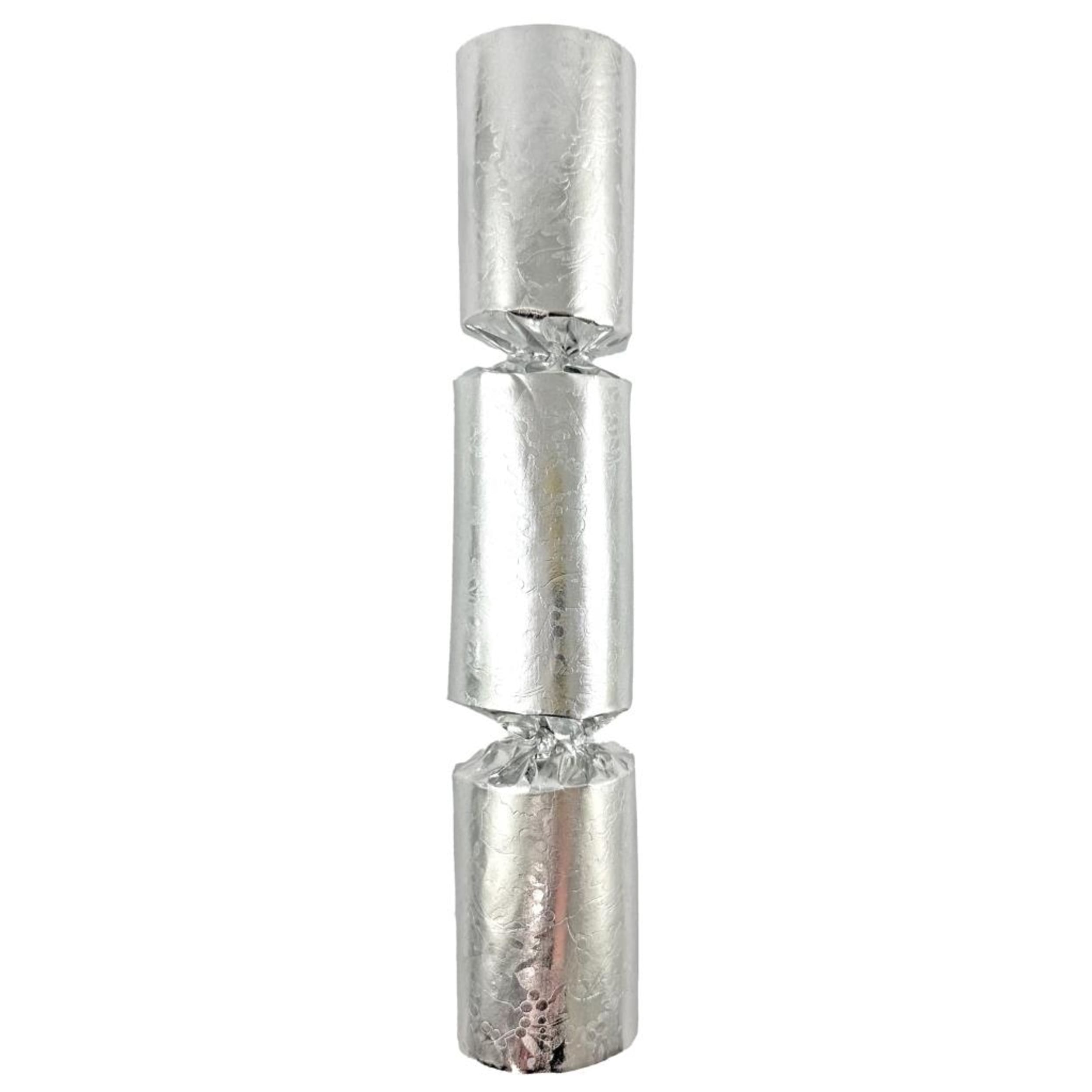 Occasions BonBons 250mm Foil Silver Embossed & Printed (50 Pack)