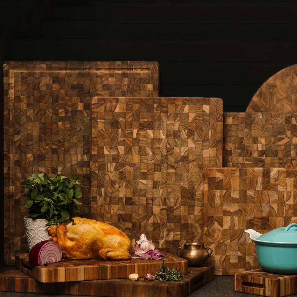 Teakhaus Butcher Block Rectangle Board S 42x30.5x3.8cm