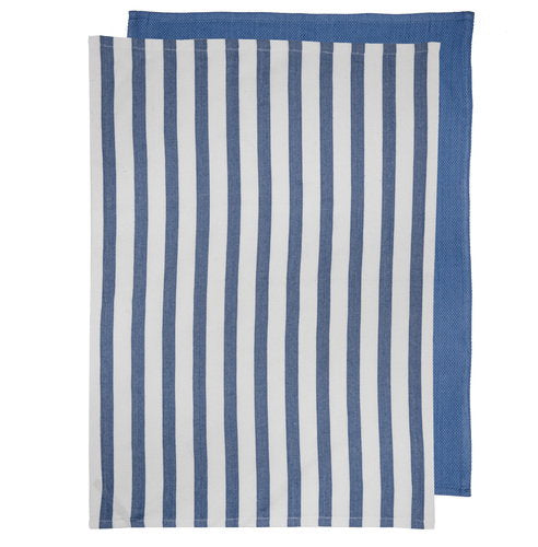 Ladelle Raya Cotton Bamboo Blue 2pk Kitchen Towel