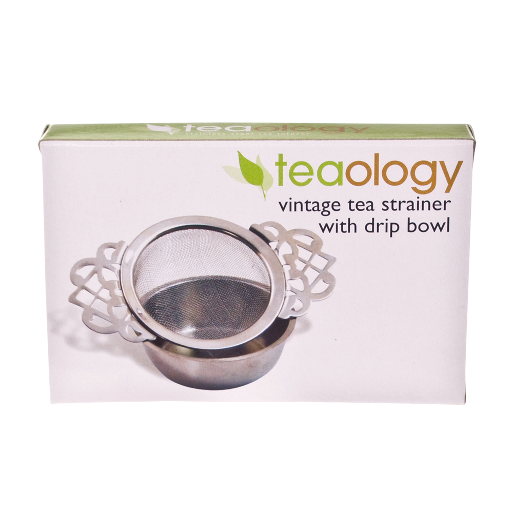 Teaology Stainless Steel Vintage Tea Strainer Set
