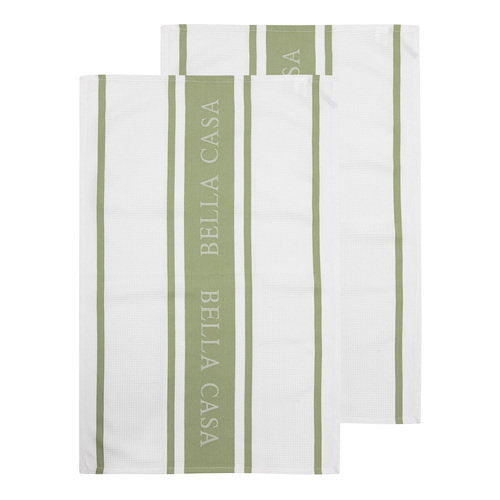 Ladelle Bella Casa Sage 2pk Kitchen Towel