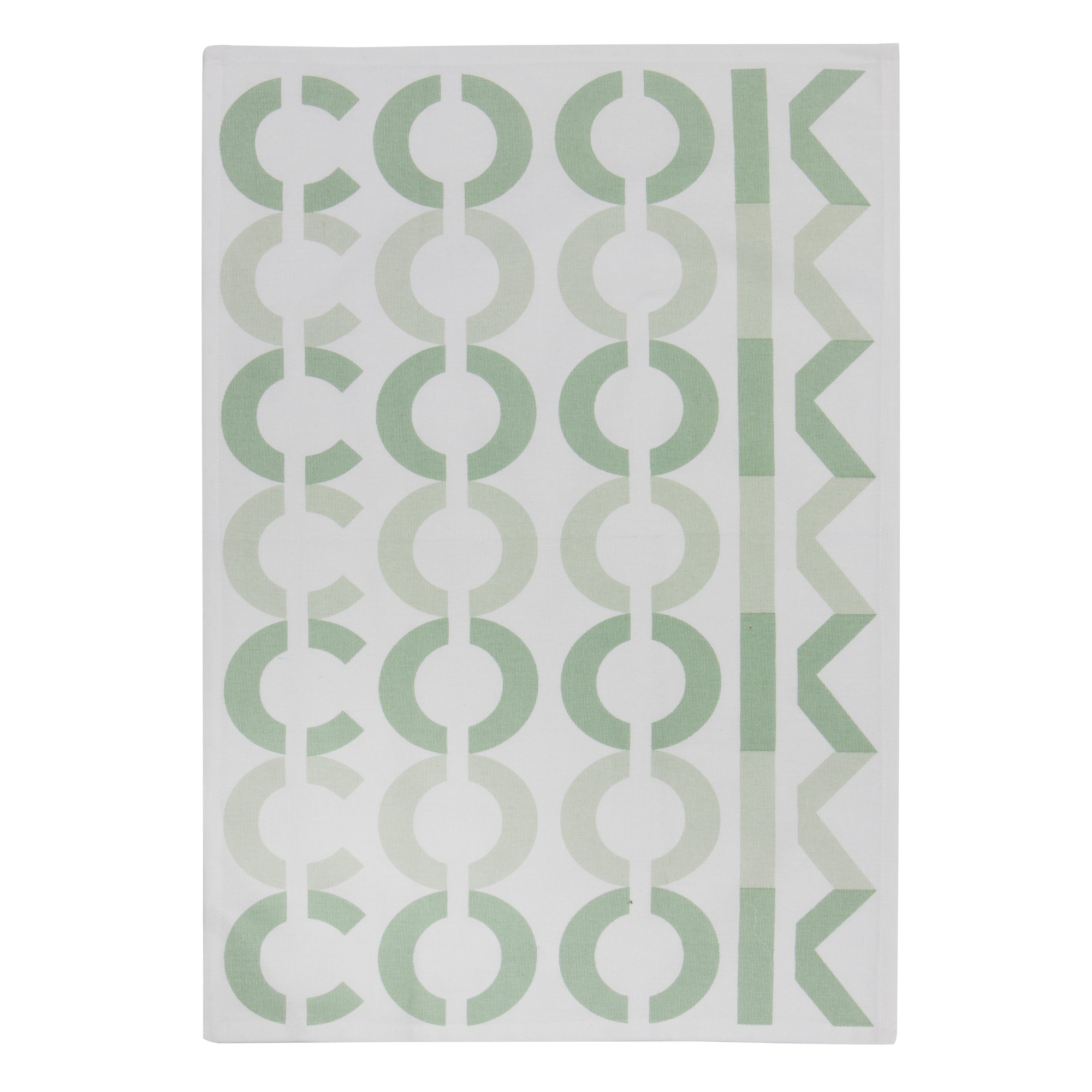 Ladelle Cook & Bake Printed Green 4pk Kitchen Towel