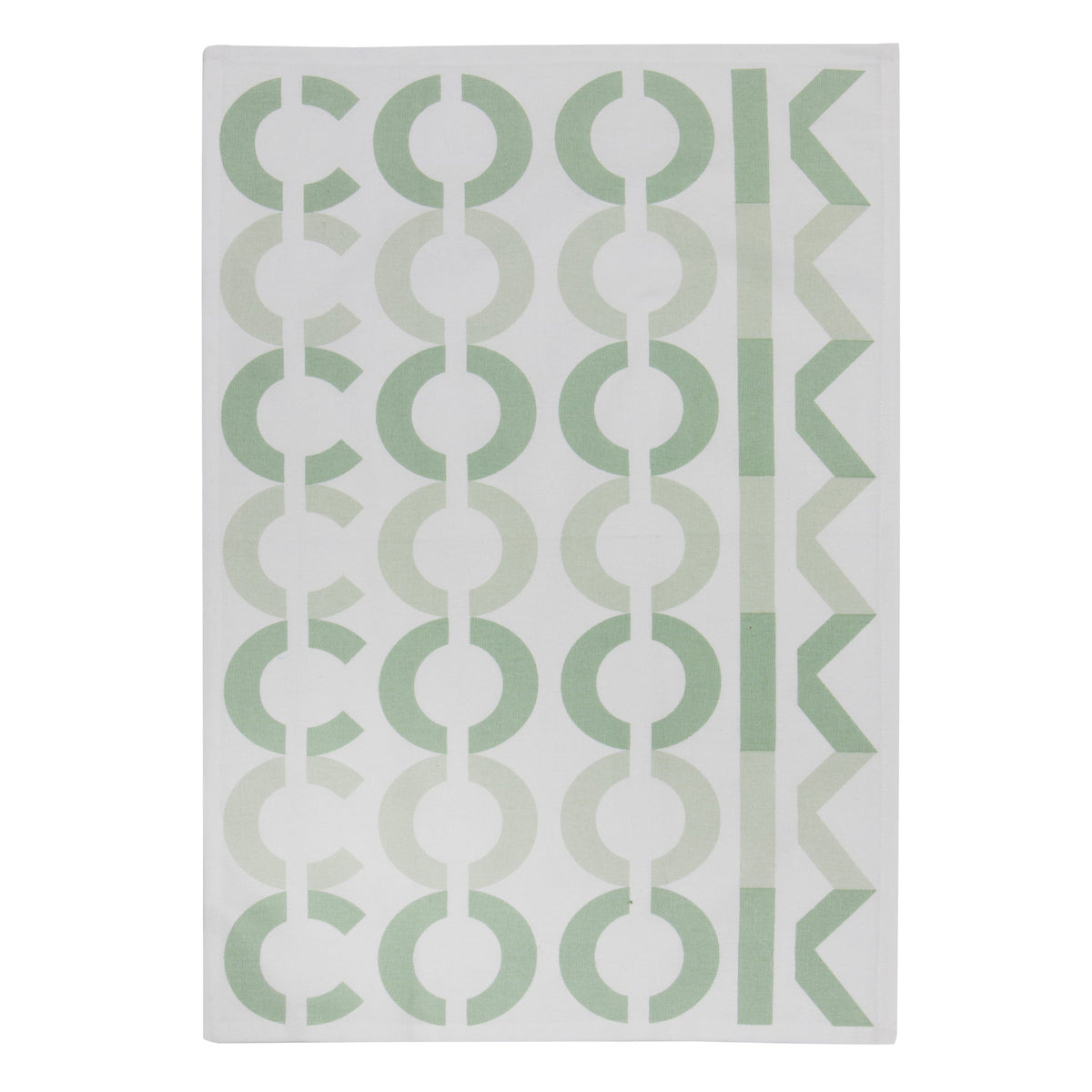 Ladelle Cook & Bake Printed Green 4pk Kitchen Towel