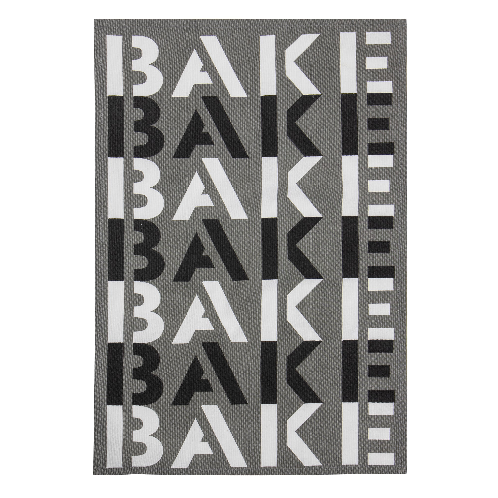Ladelle Cook & Bake Printed Charcoal 4pk Kitchen Towel