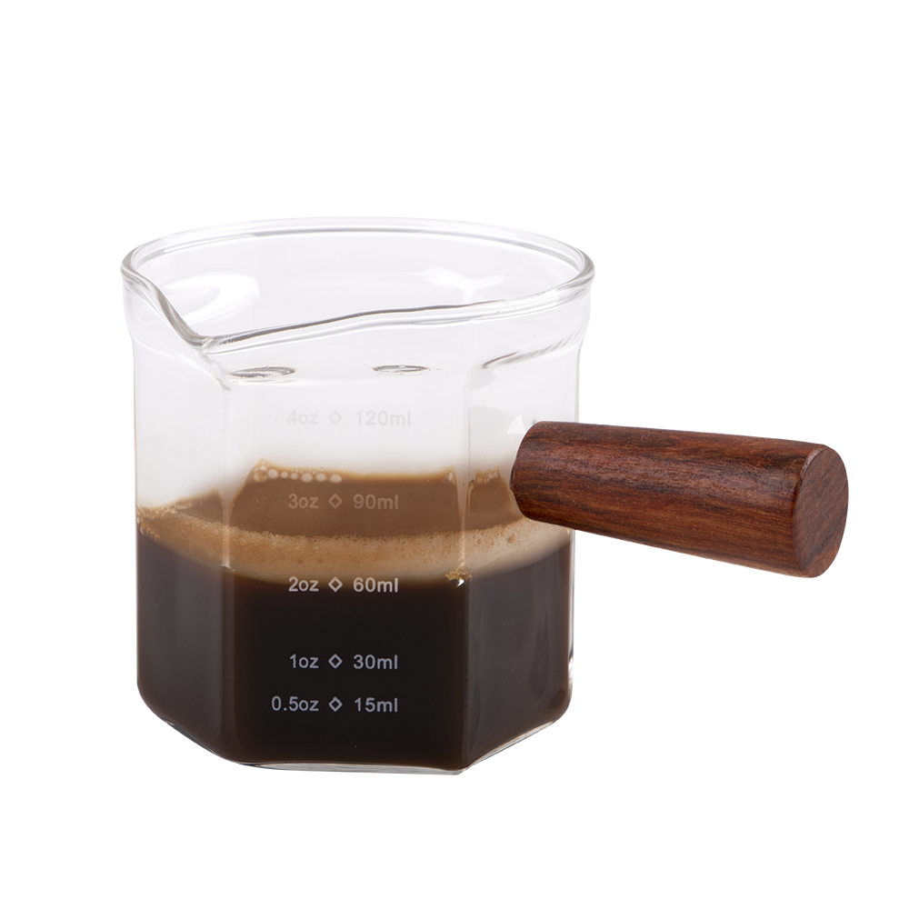 Casabarista Espresso Shot Glass with Wood Handle – 120ml / 4oz
