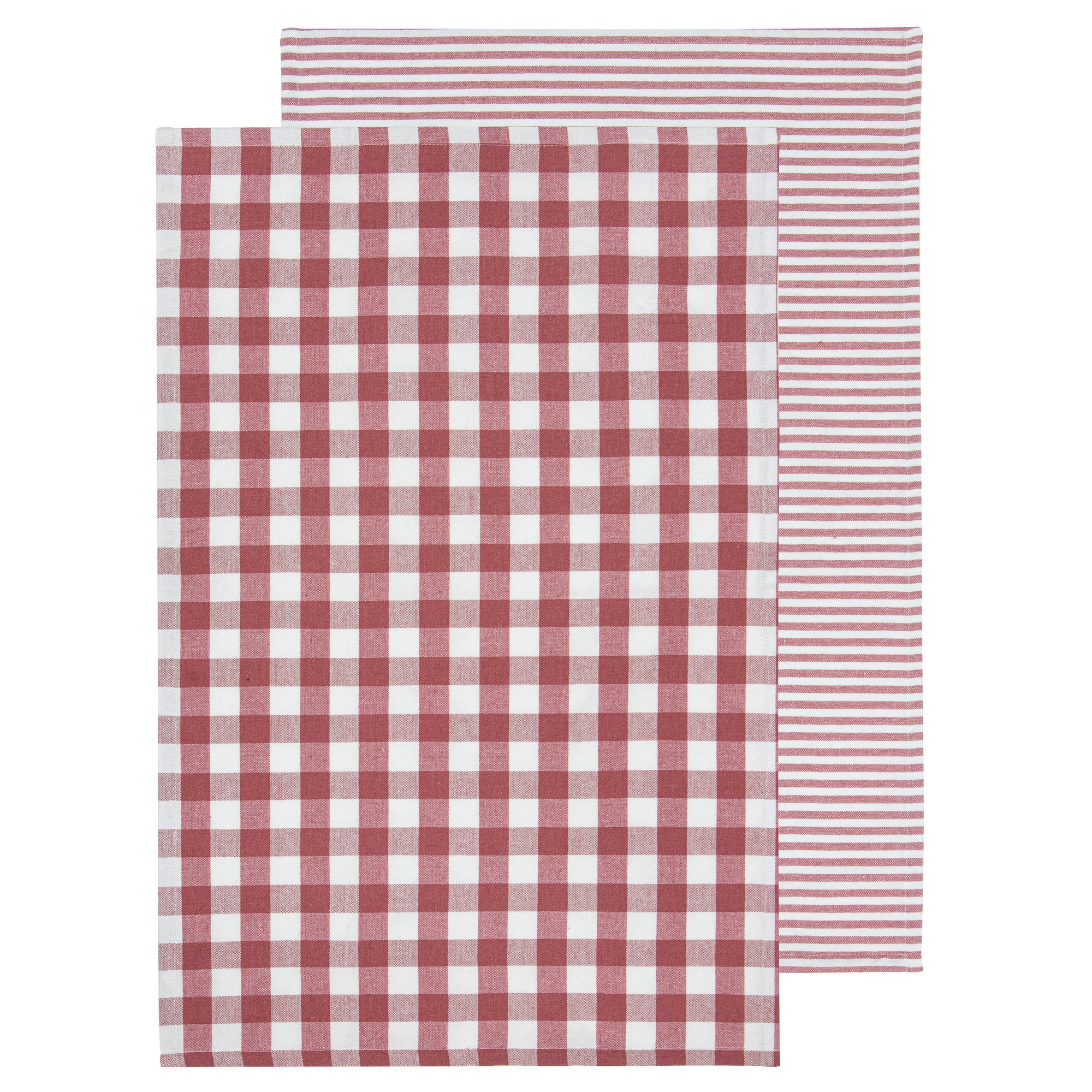Eco Ladelle Eco Gingham Blush 2pk Kitchen Towel