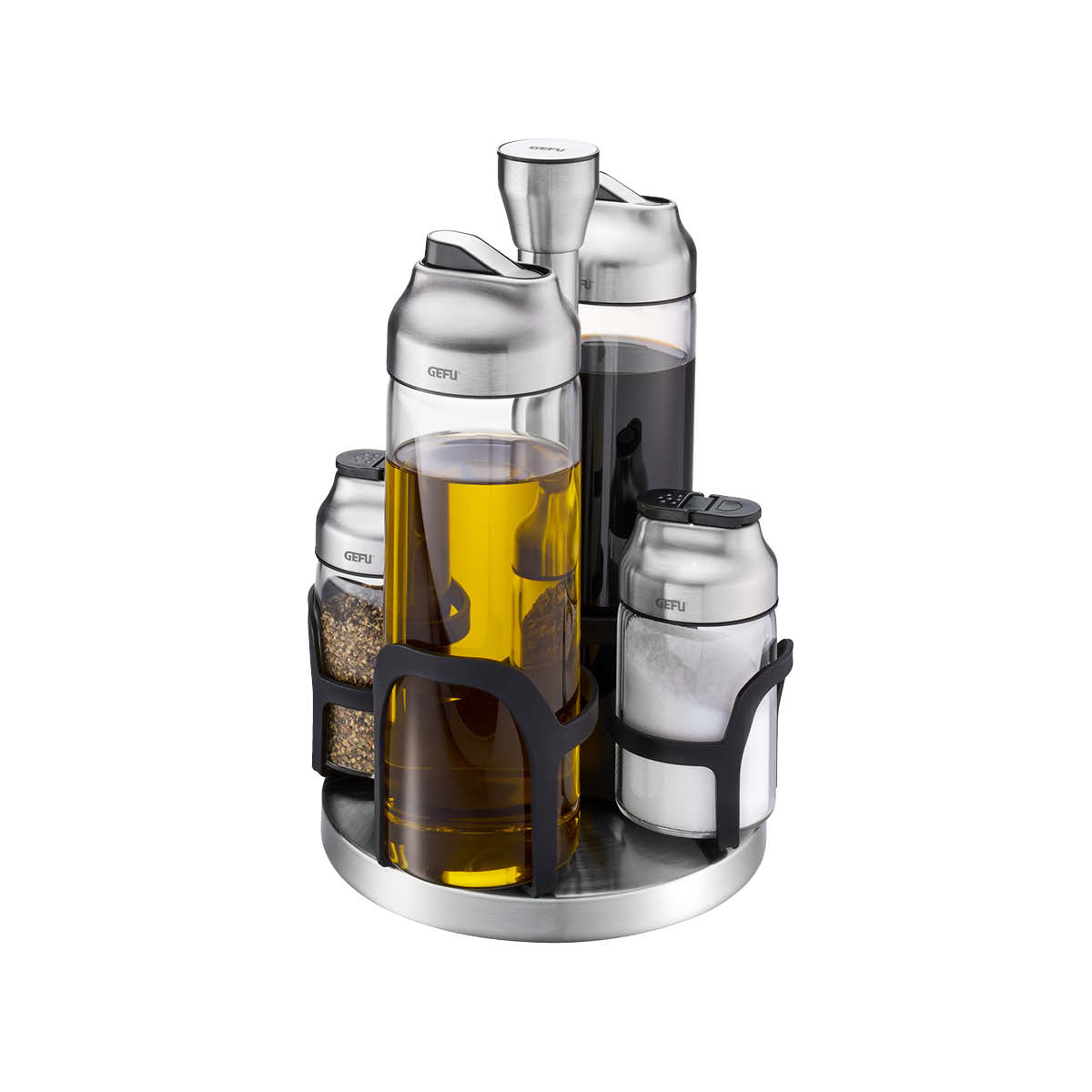 GEFU KIPPO Vinegar-Oil and Spice Cruet Stand