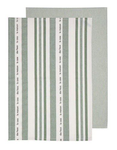 Ladelle La Casa Leaf 2pk Kitchen Towel
