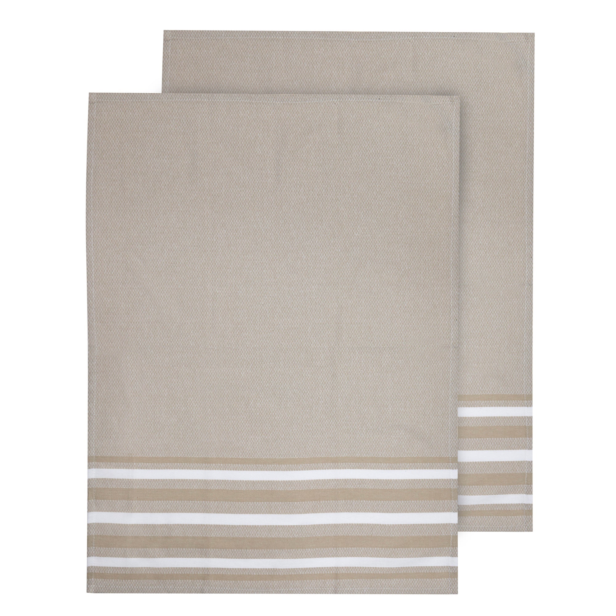 Ladelle Lennox Stripe Stone 2pk Kitchen Towel