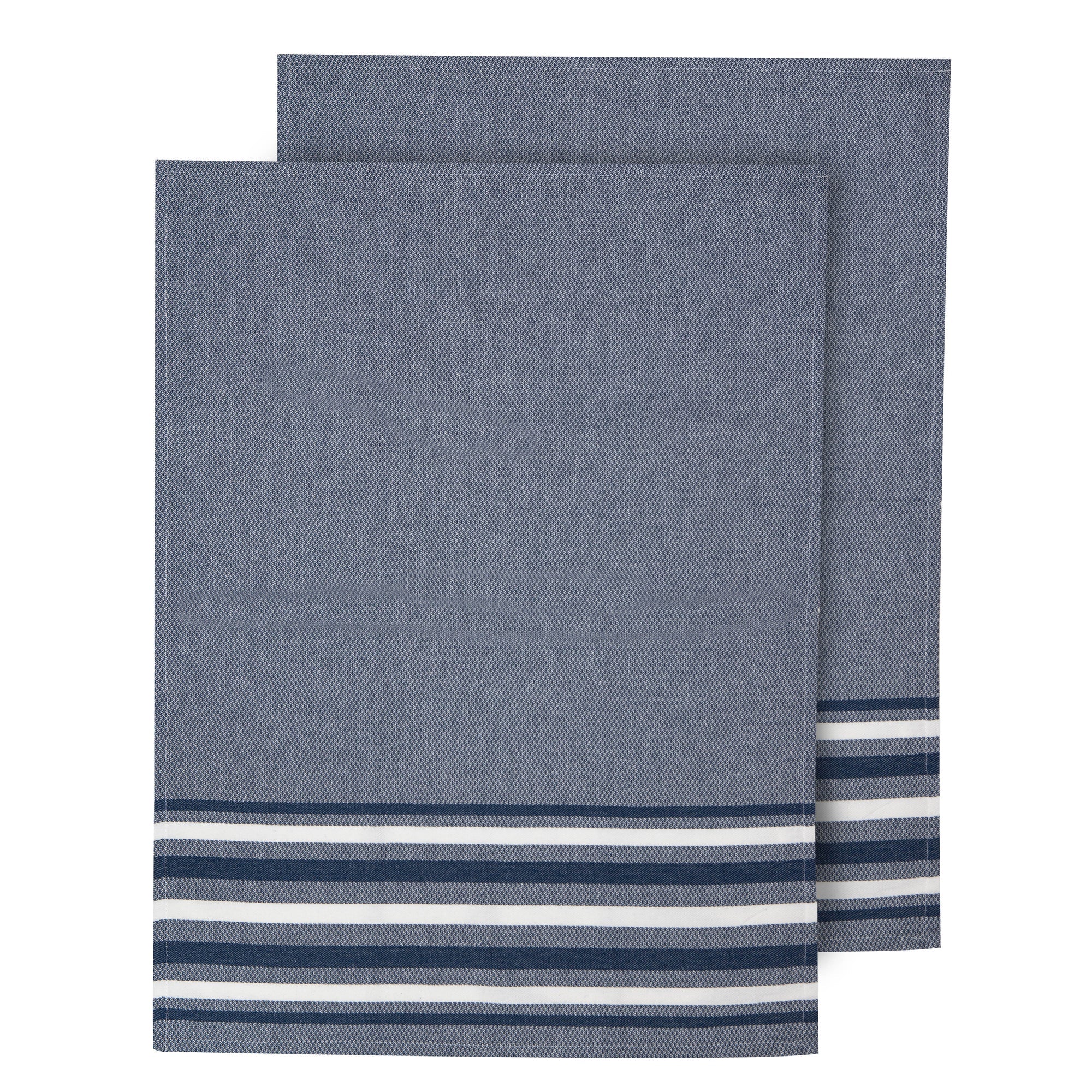 Ladelle Lennox Stripe Marine 2pk Kitchen Towel