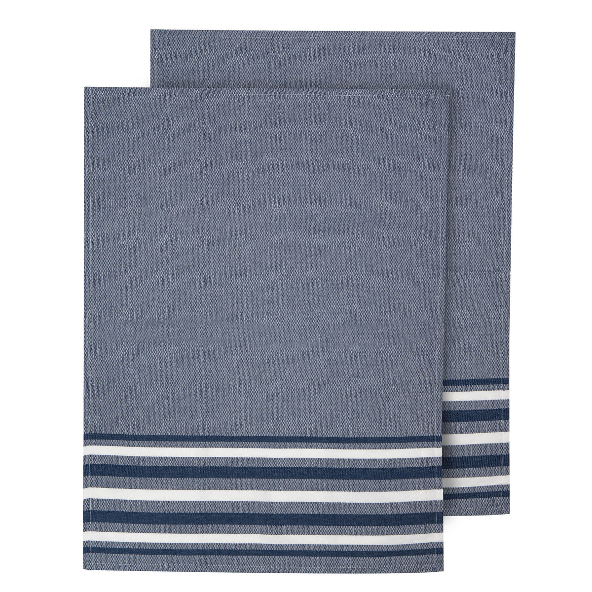 Ladelle Lennox Stripe Marine 2pk Kitchen Towel