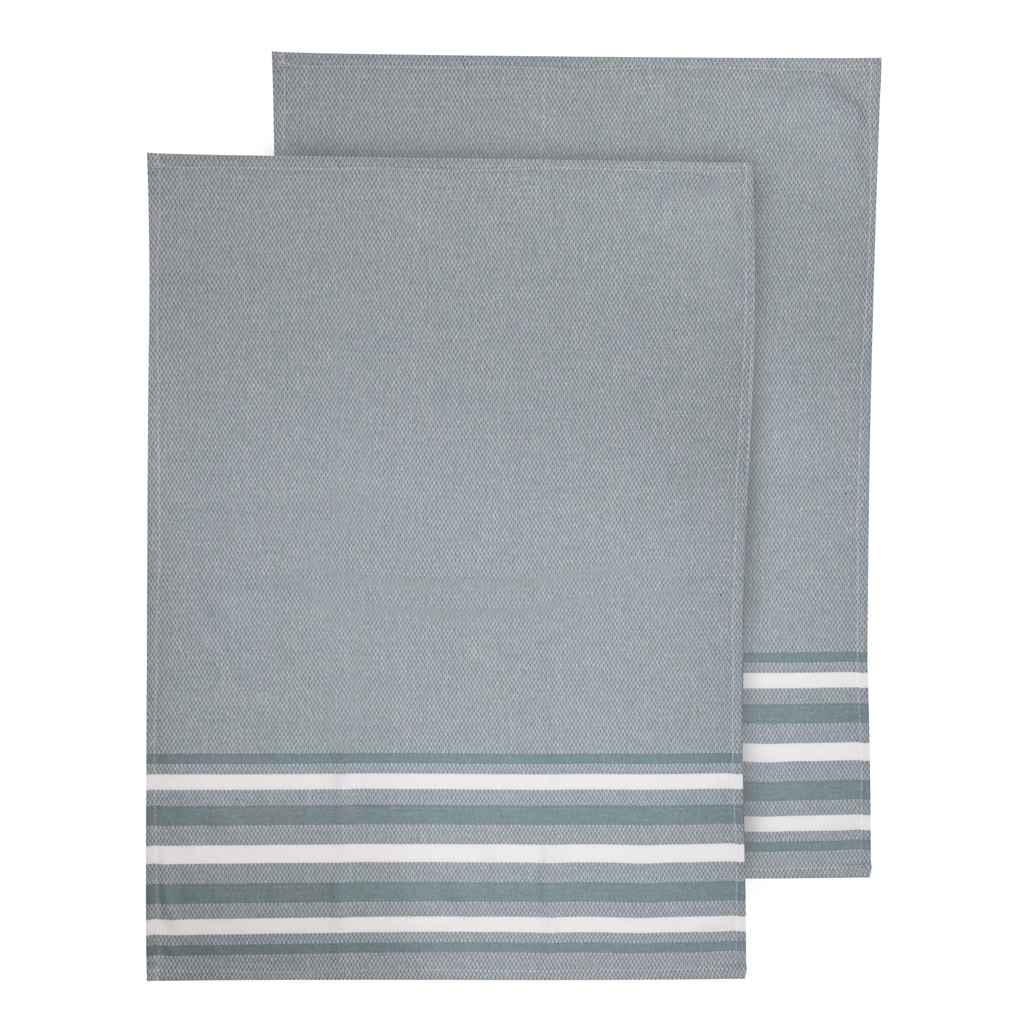 Ladelle Lennox Stripe Ice Blue 2pk Kitchen Towel