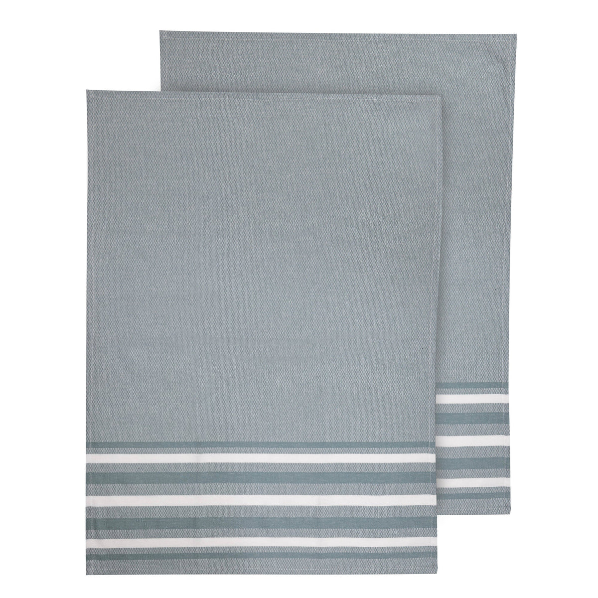 Ladelle Lennox Stripe Ice Blue 2pk Kitchen Towel