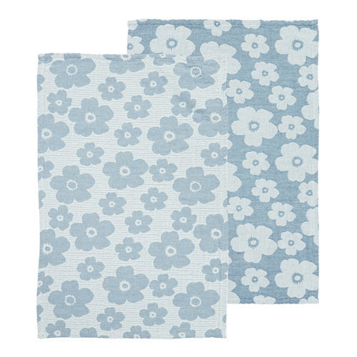 Ladelle Jacquard Flower 2pk Kitchen Towel