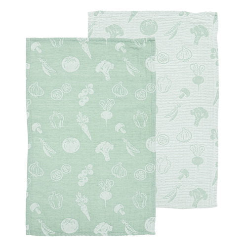 Ladelle Jacquard Veggies 2pk Kitchen Towel