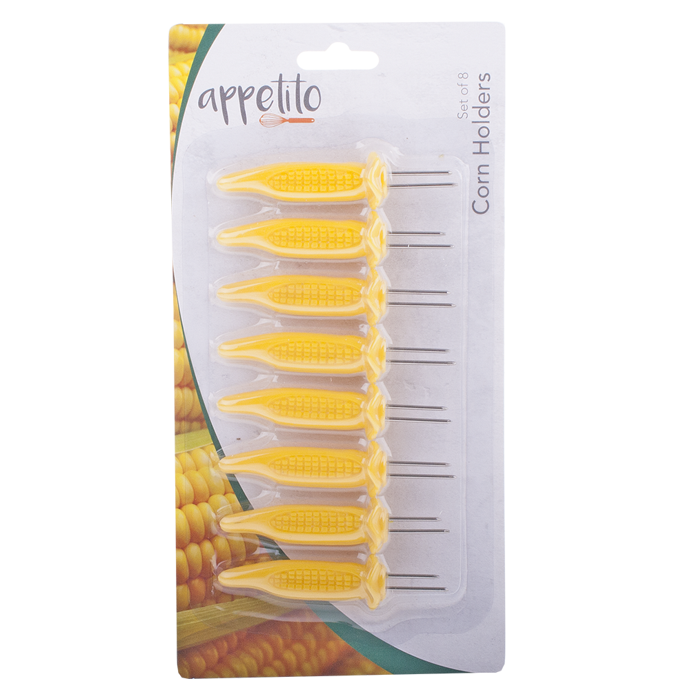 Appetito Corn Holders Set 8 - Yellow