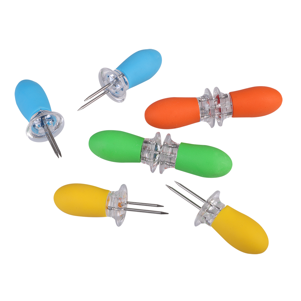 Appetito Soft Grip Corn Holders Set 8 - Assorted