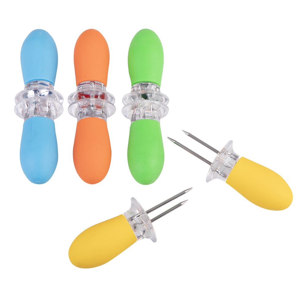 Appetito Soft Grip Corn Holders Set 8 - Assorted