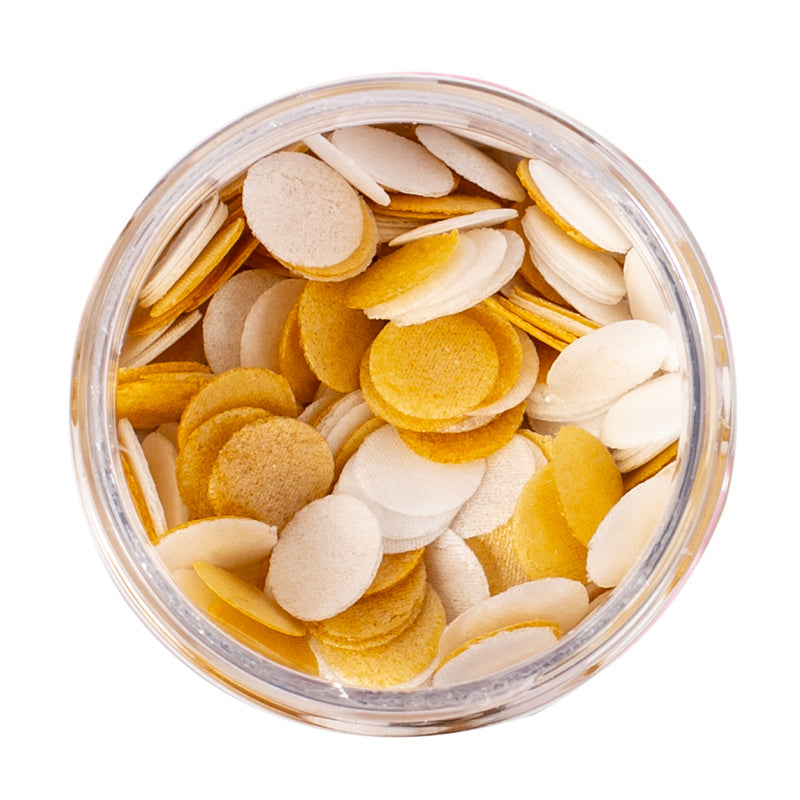 Sprinks Wafer Confetti Decorations White & Gold 9g
