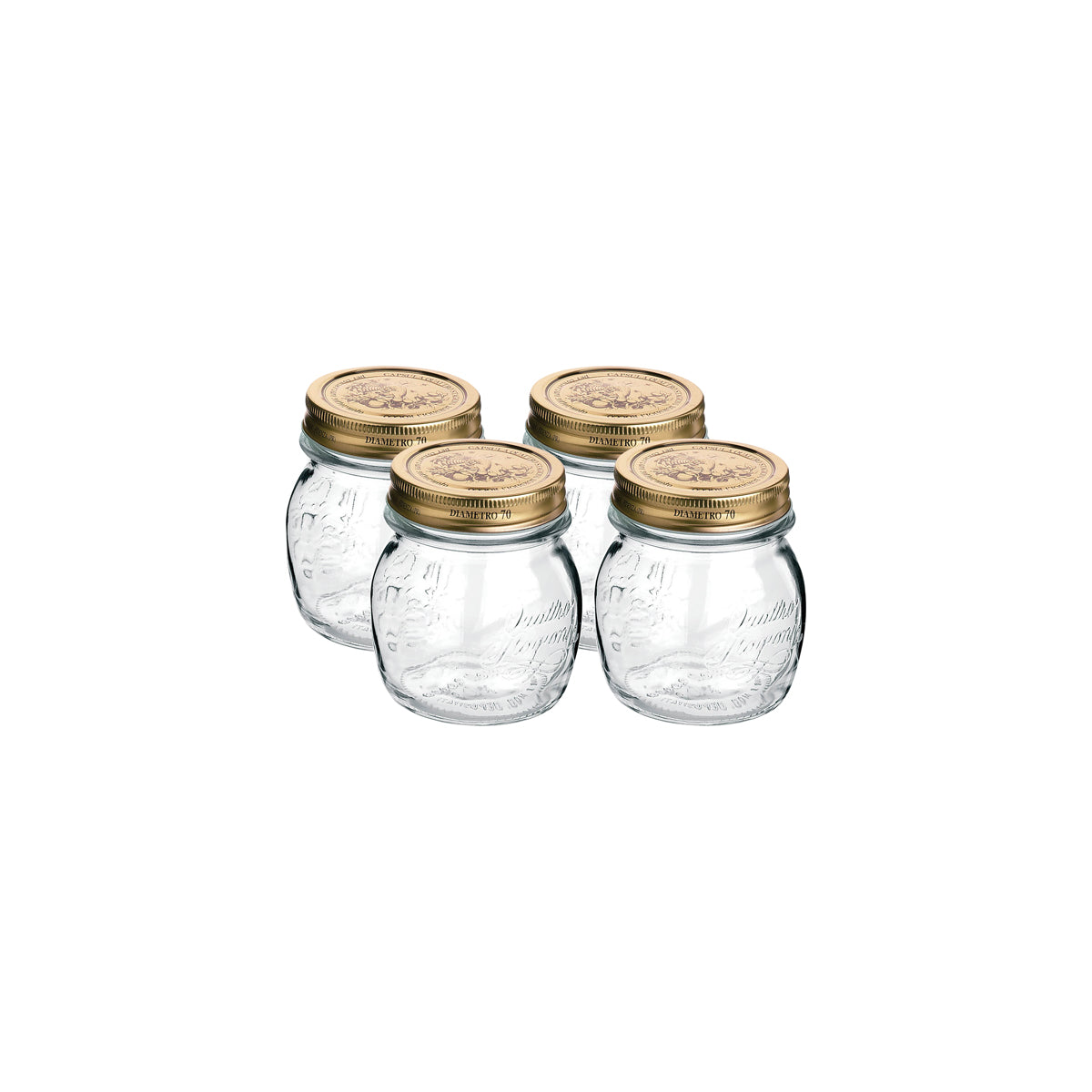 Bormioli Rocco Quattro Stagioni Jar with Lid 4 Piece Set 86x93mm (250ml)