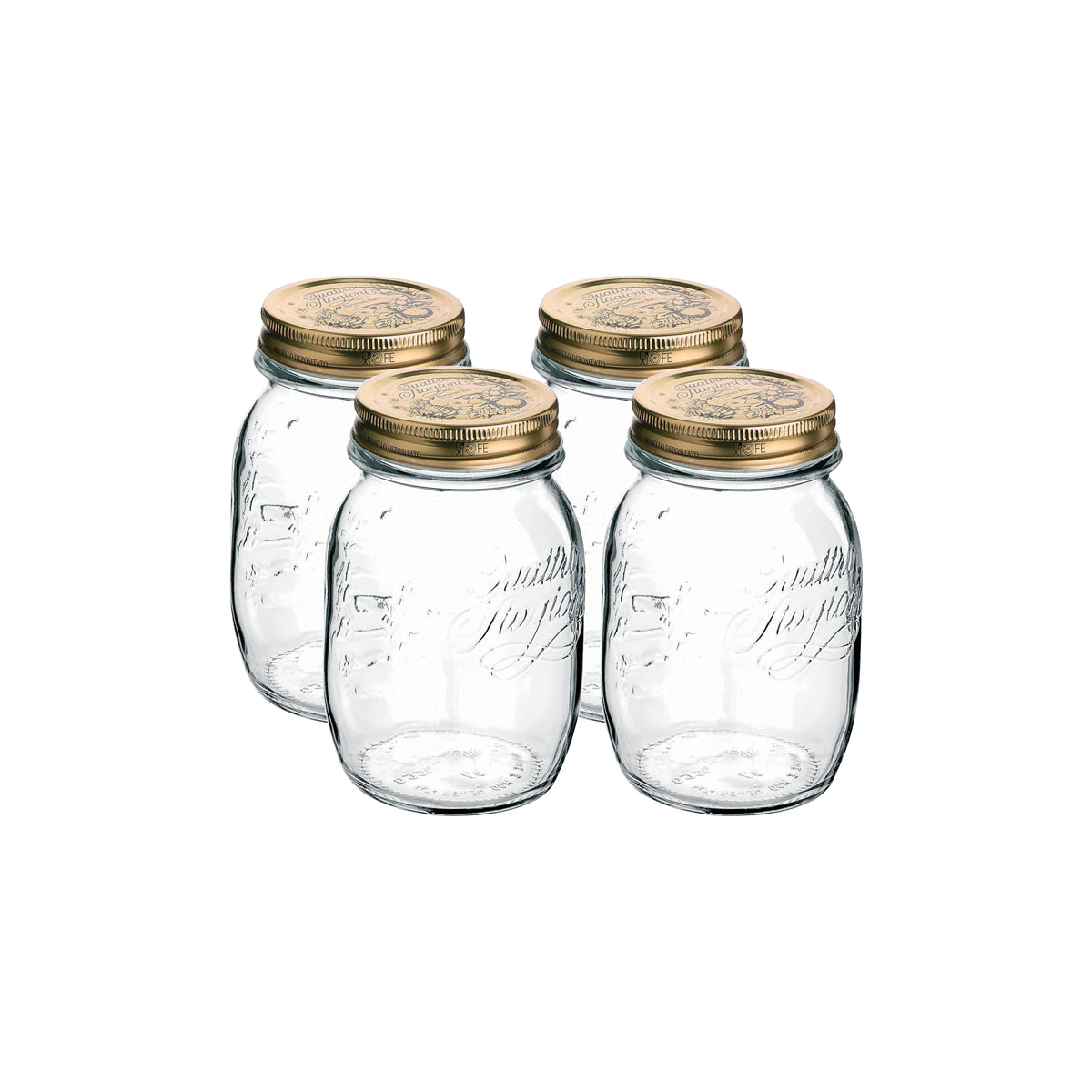 Bormioli Rocco Quattro Stagioni Jar with Lid 4 Piece Set 90x136mm (500ml)