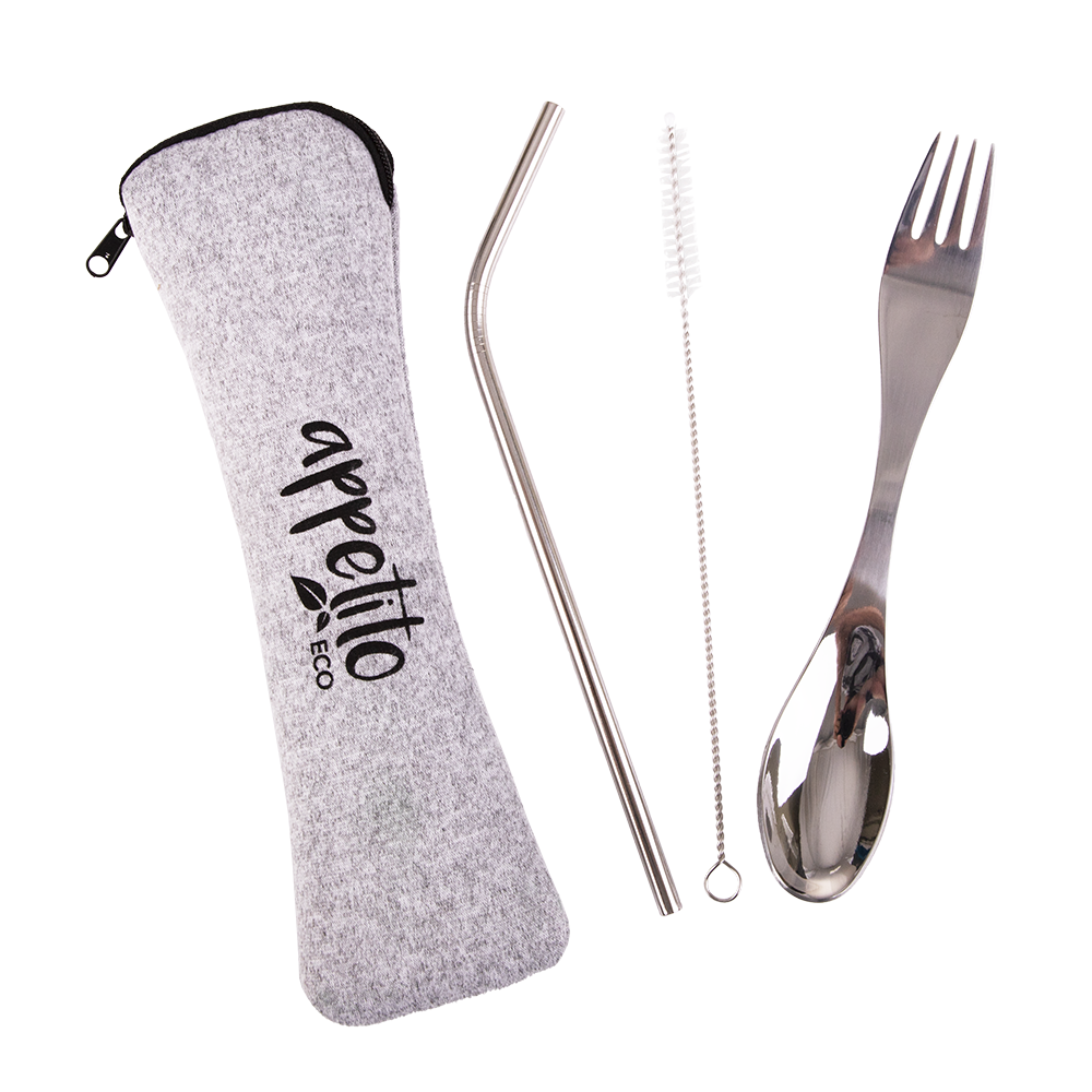 Appetito 3 Pce Stainless Steel Traveller's Cutlery Set