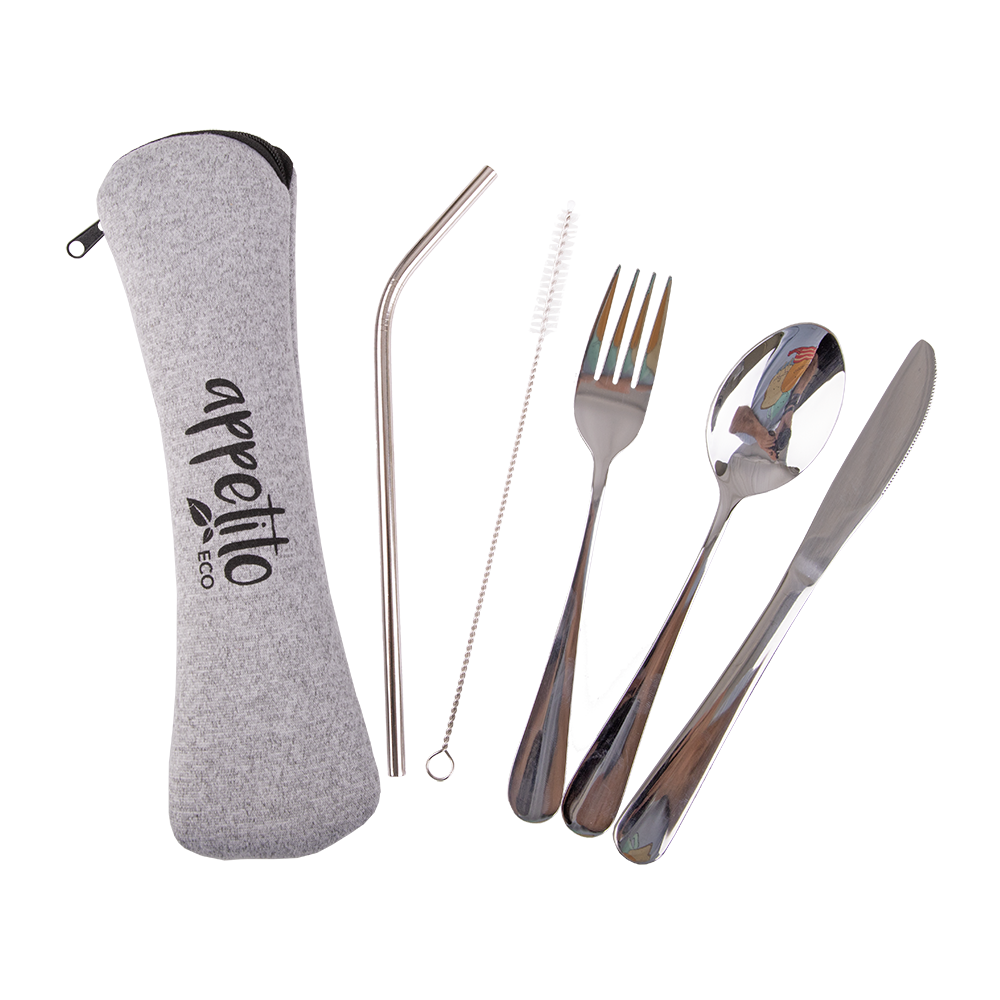 Appetito 5 Pce Stainless Steel Traveller's Cutlery Set