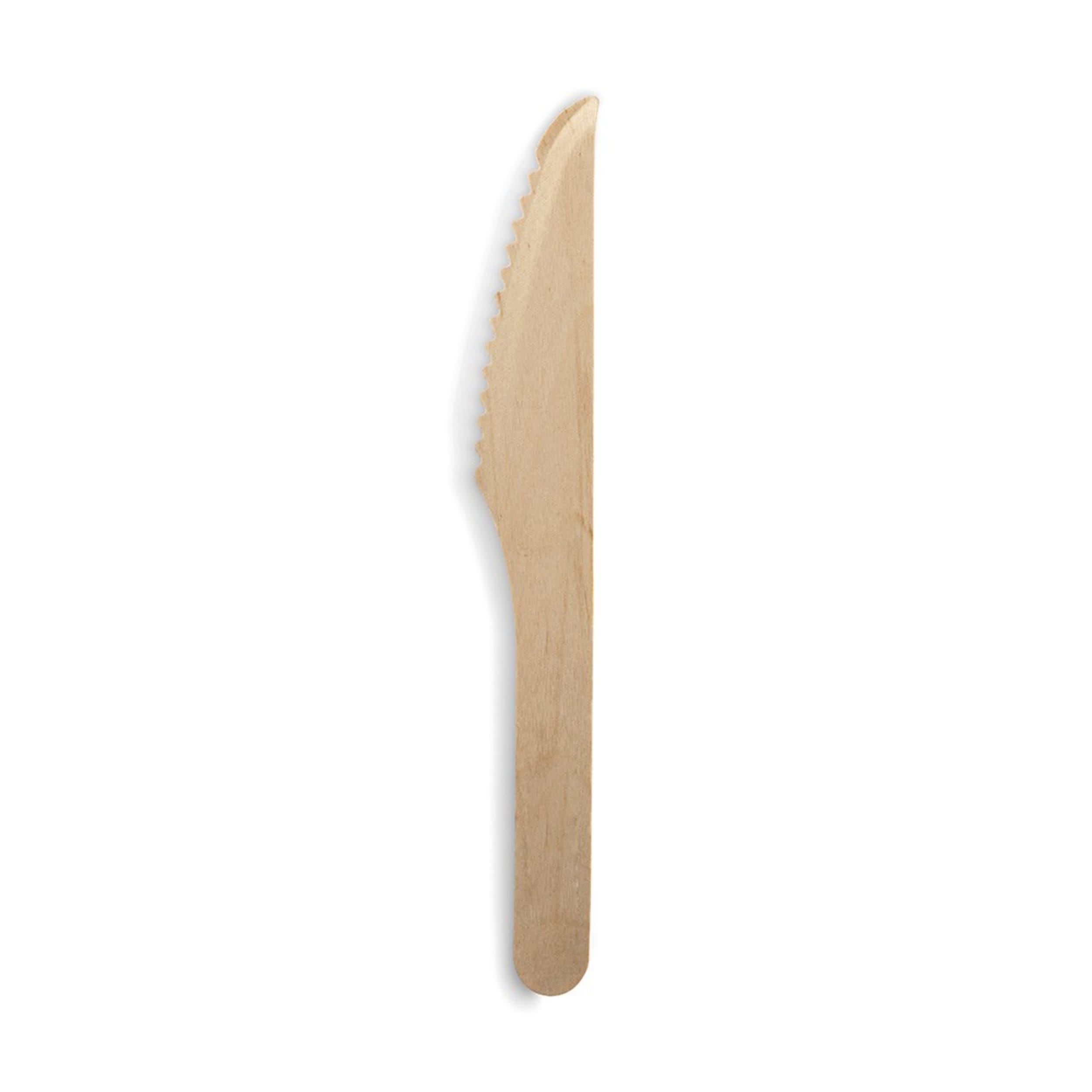 Earth Essentials Wooden Knife 160mm Natural (Pack of 100)