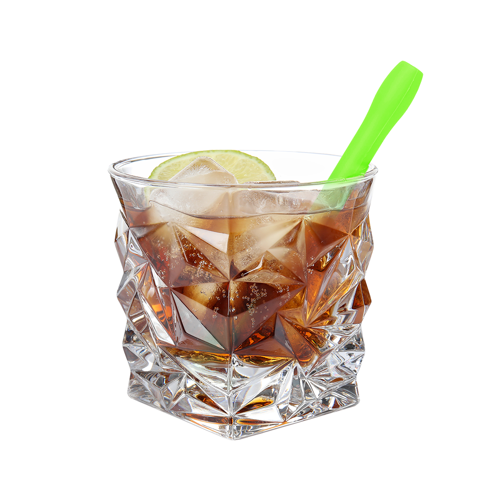 Appetito Silicone Cocktail Straws Set 5 with Brush - Assorted