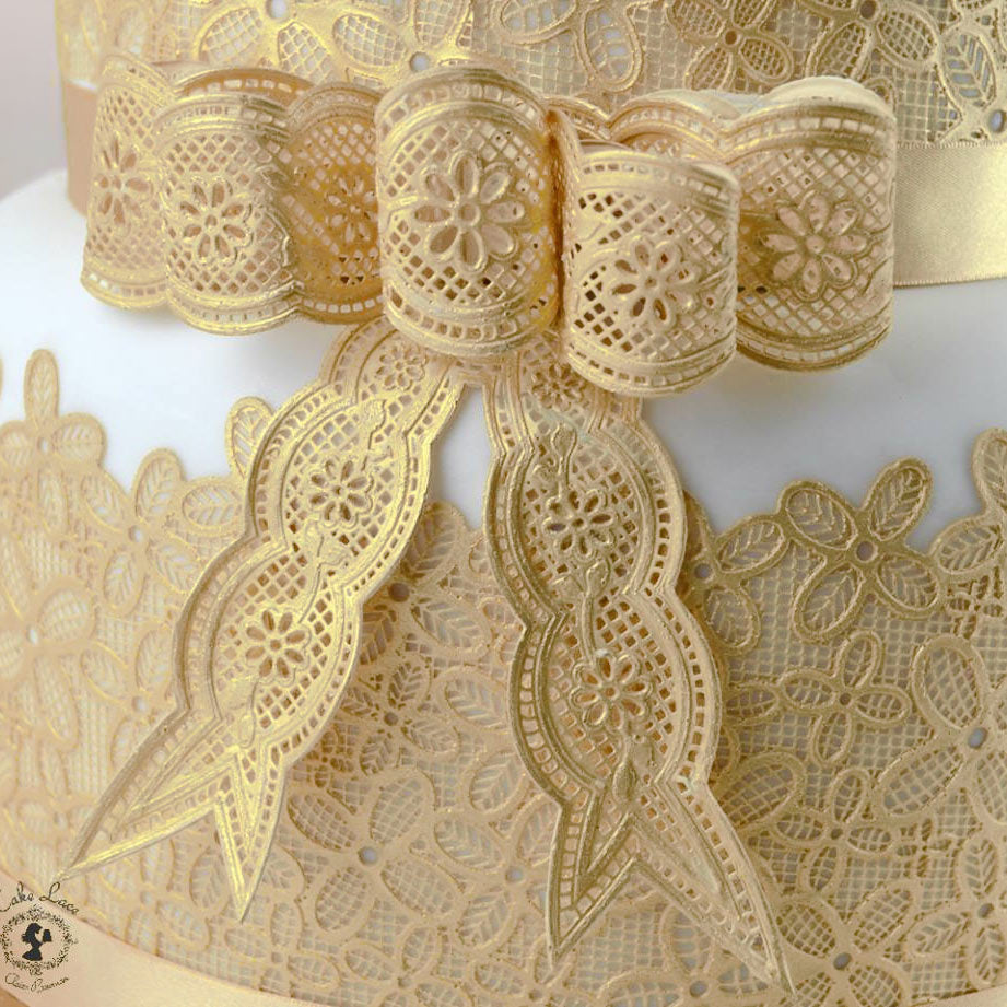 Claire Bowman Cake Lace Vintage Bows 3D Cake Lace Mat