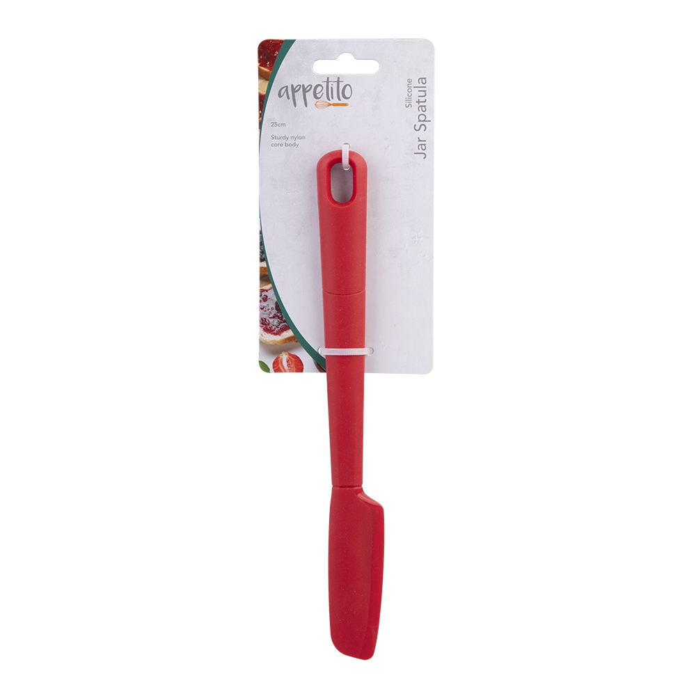 Appetito Silicone Jar Spatula 25cm - Red