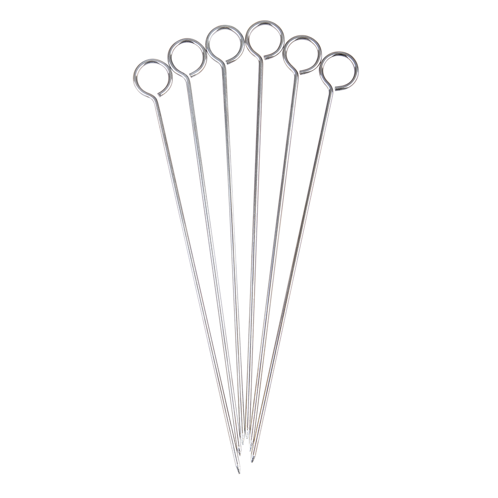 Appetito Chrome Skewers 25cm Set 6