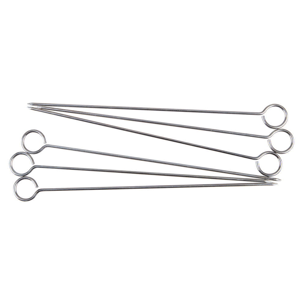Appetito Chrome Skewers 25cm Set 6
