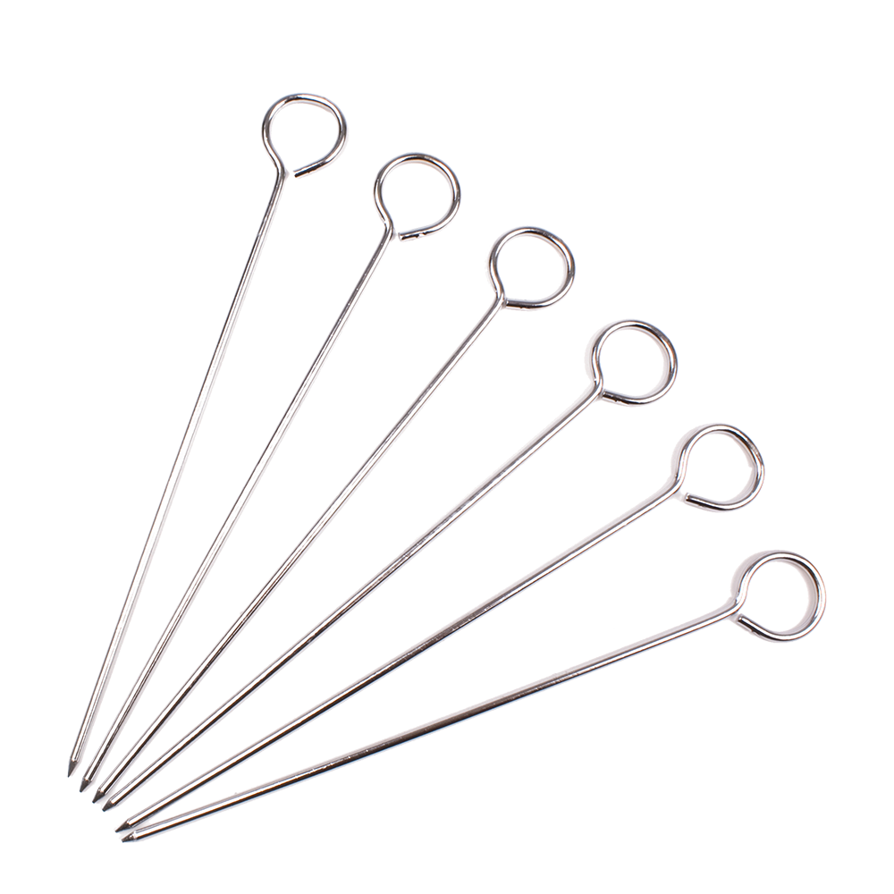Appetito Chrome Skewers 20cm Set 6